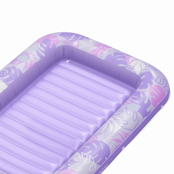 Tropical Inflatable Tanning Pool, Purple Tropical, 85" x 57"