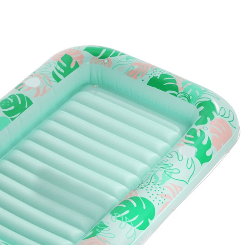 Inflatable Tanning Pool Lounger Float, Aqua Blue-L, 70" × 46"