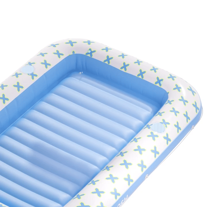 Inflatable Tanning Pool Lounger Float, Blue Breezestar, 70" x 46"