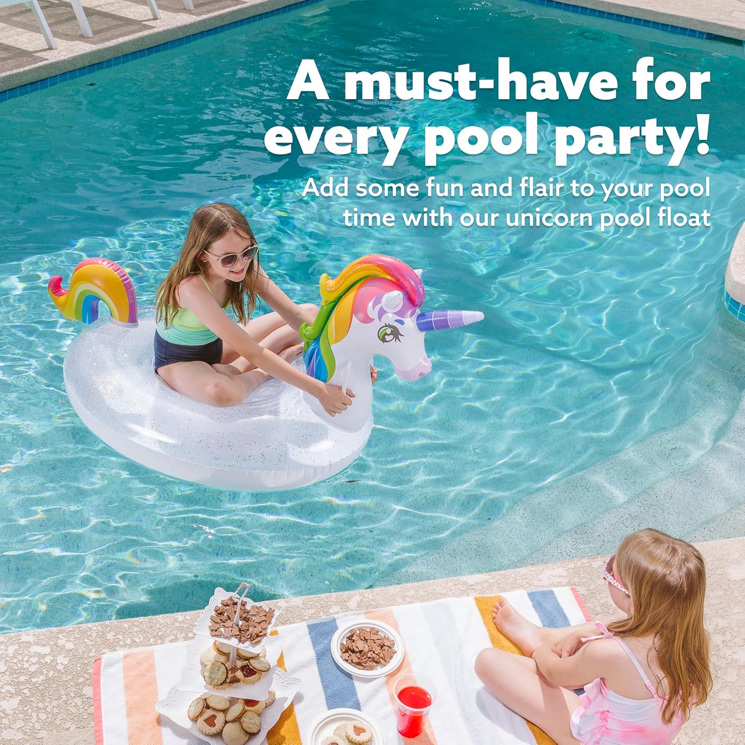 Glitzer Einhorn Poolfloat