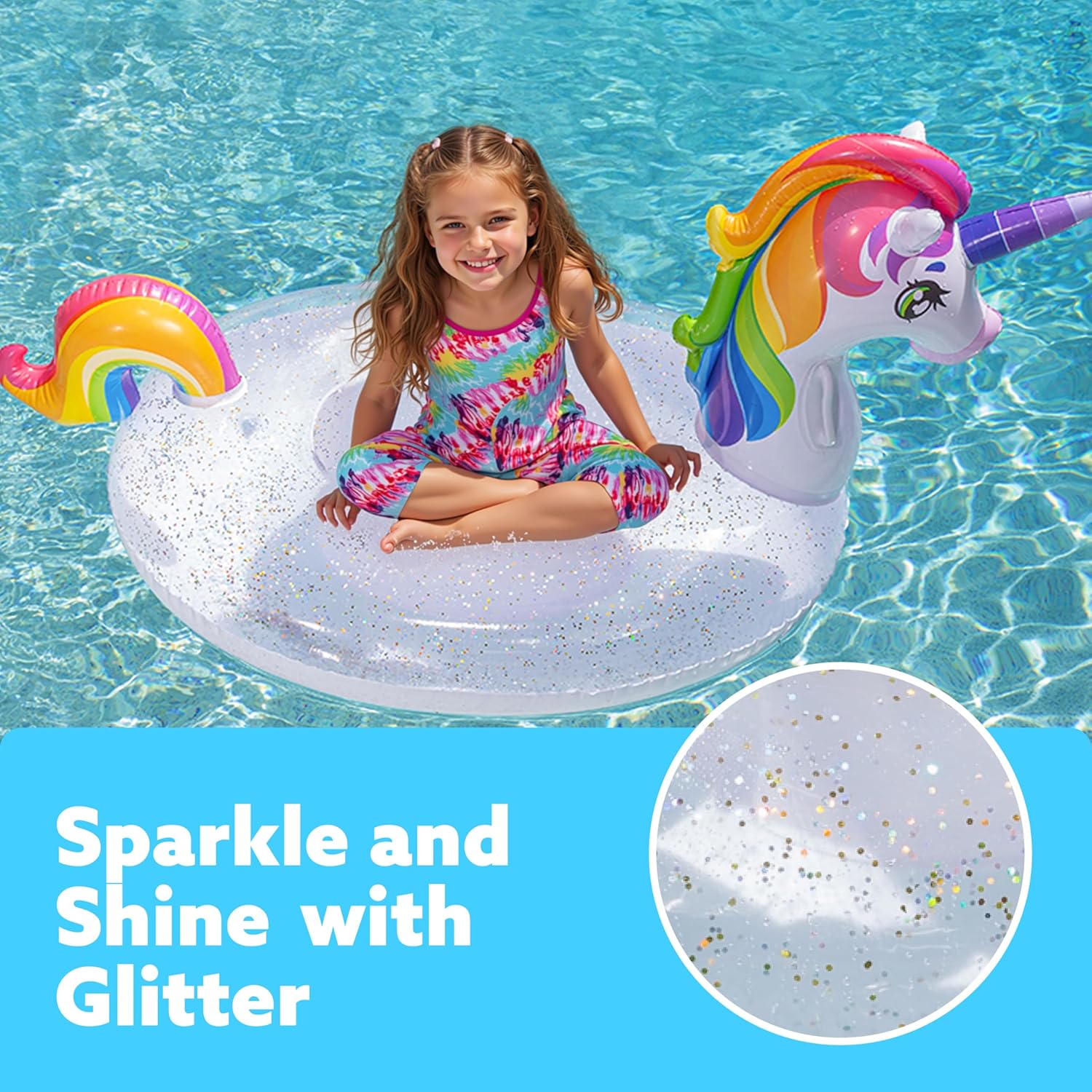 Glitzer Einhorn Poolfloat