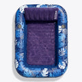 Inflatable Tanning Pool Lounger Float, Dark Blue-XL, 85""x57"