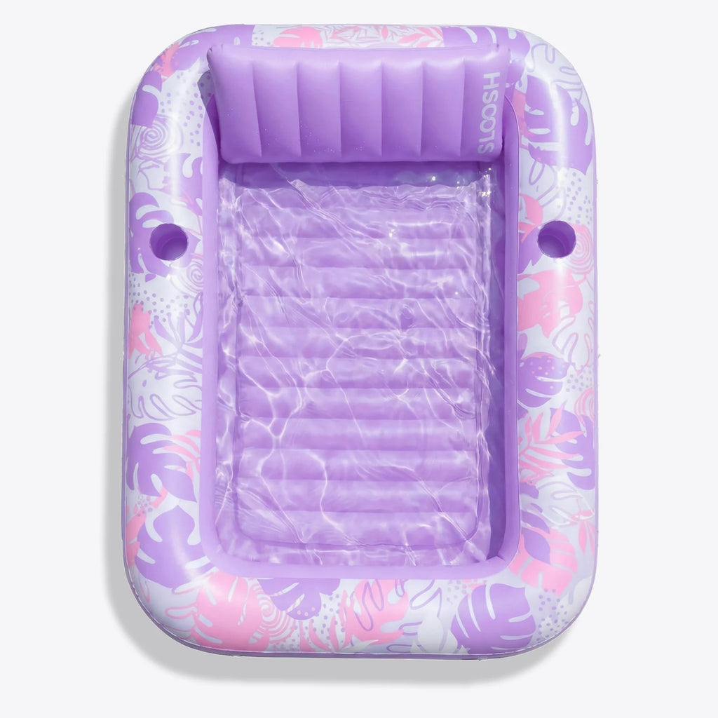 Tropical Inflatable Tanning Pool, Purple Tropical, 85" x 57"