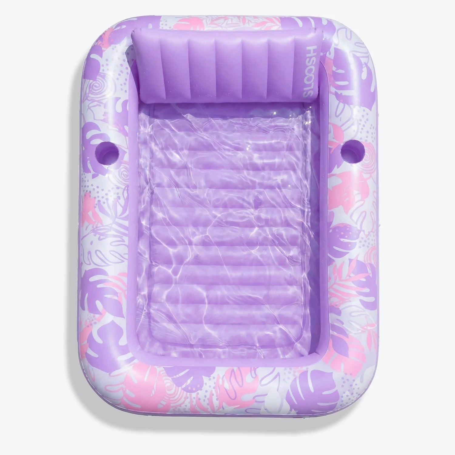 Tropical Inflatable Tanning Pool, Purple Tropical, 85" x 57"