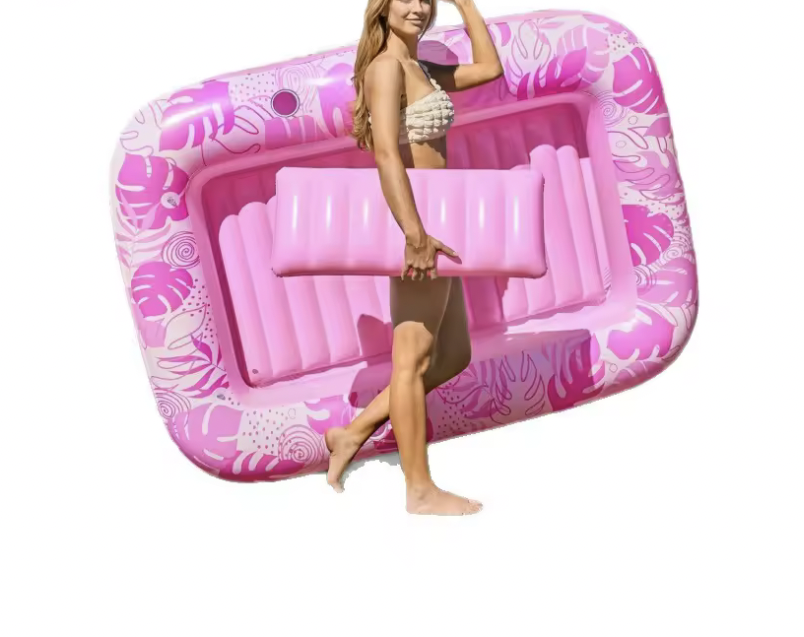 Aufblasbare Sonnenliege für Erwachsene, große aufblasbare Sonnenwanne, aufblasbares Wasserbett, Entspannungspool